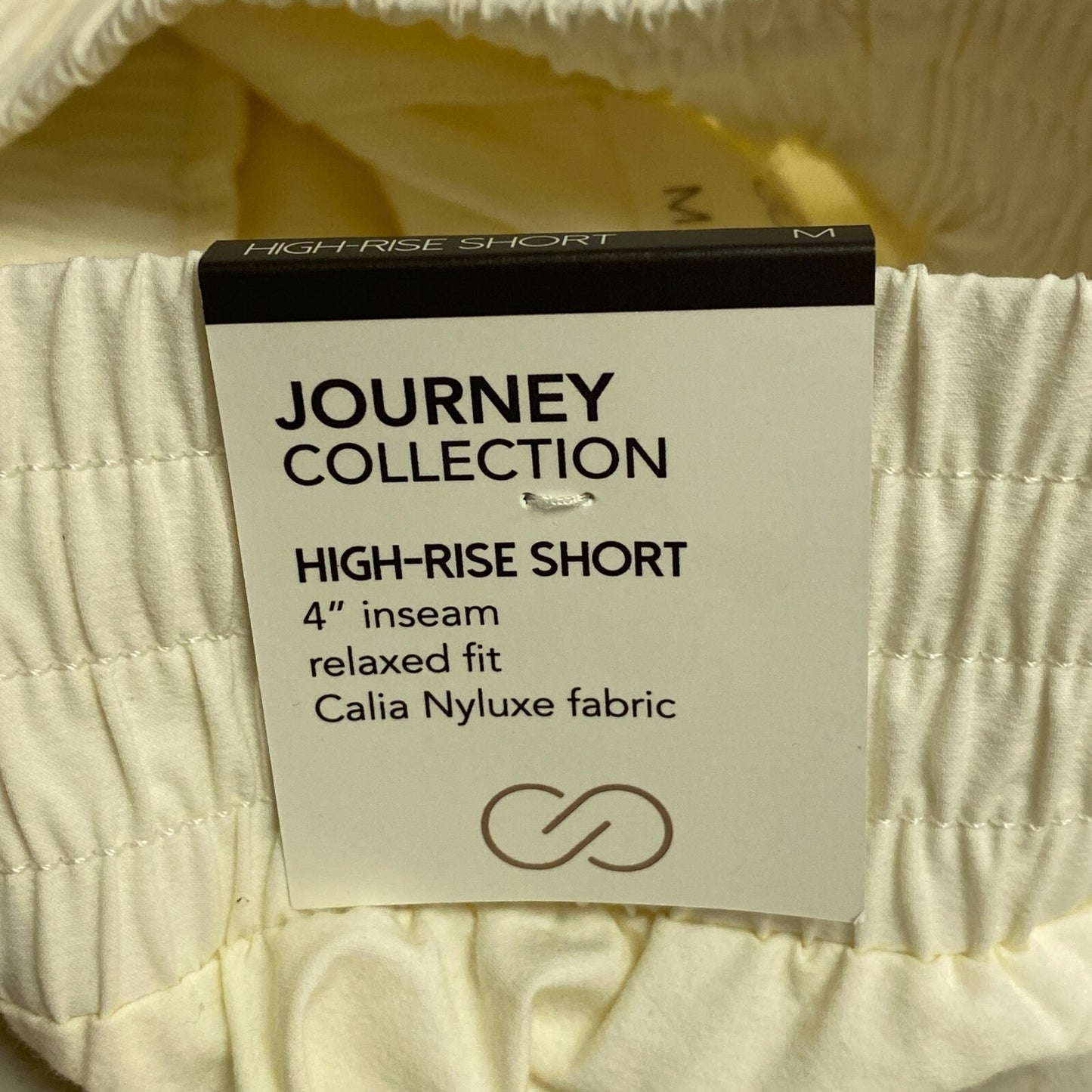 Calia Women's 4" Journey High Rise Double Layer Hem Short Unbleached WAX12260