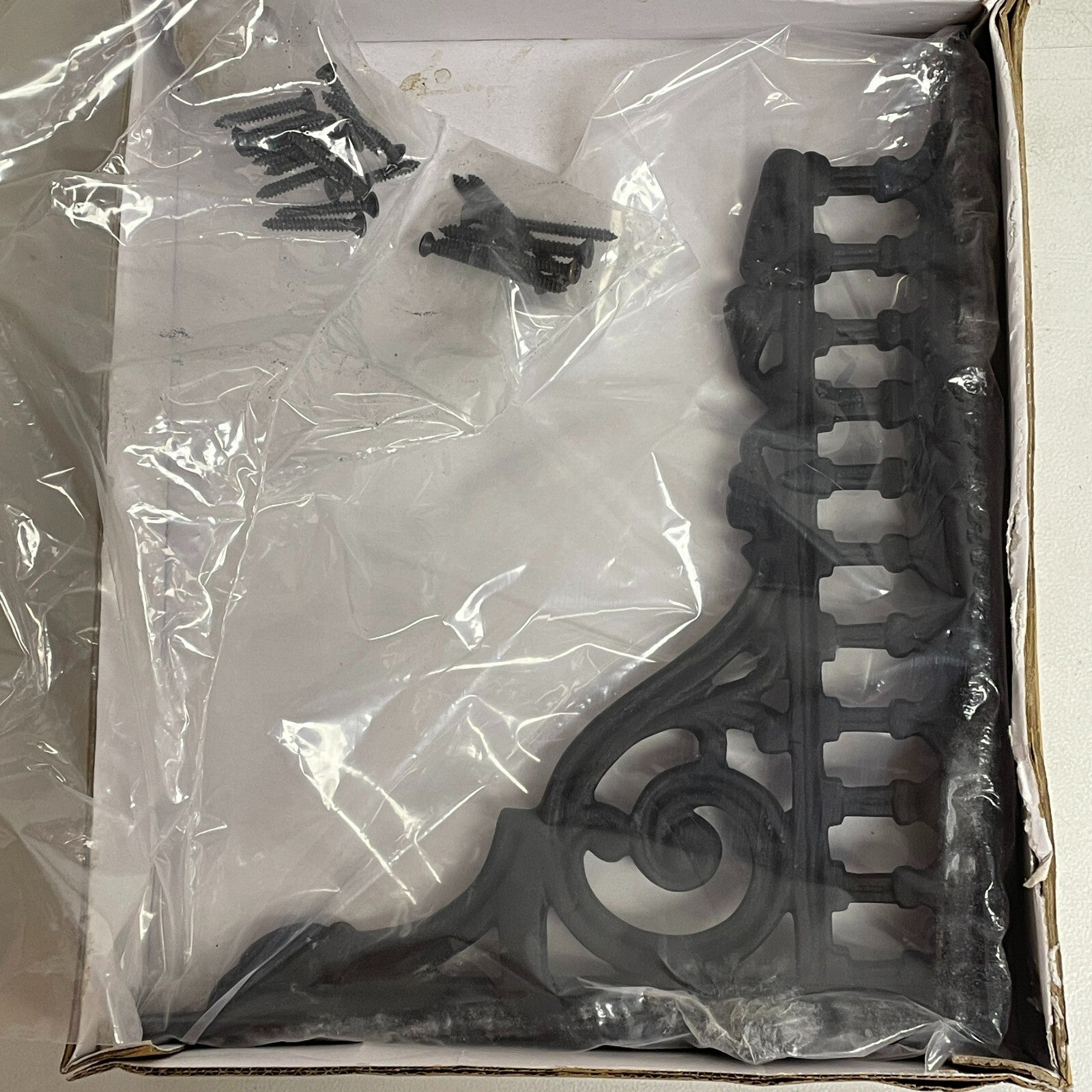 Signature Hardware Cast Iron Shelf Bracket Black Powder Coat 9.50"×11.50"