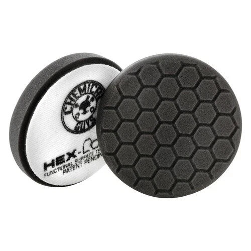 Chemical Guys Hex-Logic 4" Black Finishing Pad Hook-&-Loop BUFX_106HEX4