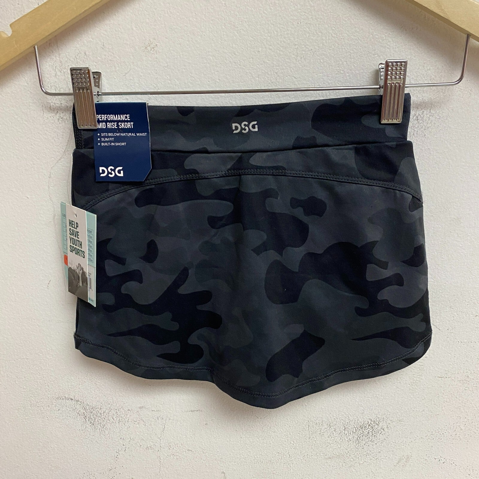 DSG Girls Performance MID RISE Skort Prt Camo Pure Black Stylish DAG11144PRT