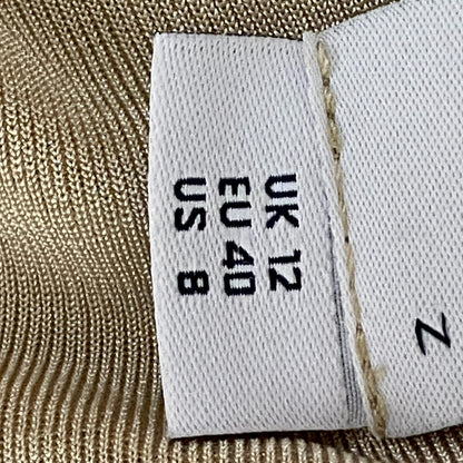 ASOS DESIGN wrap slinky blouson sleeve midi dress in Cream Size 8