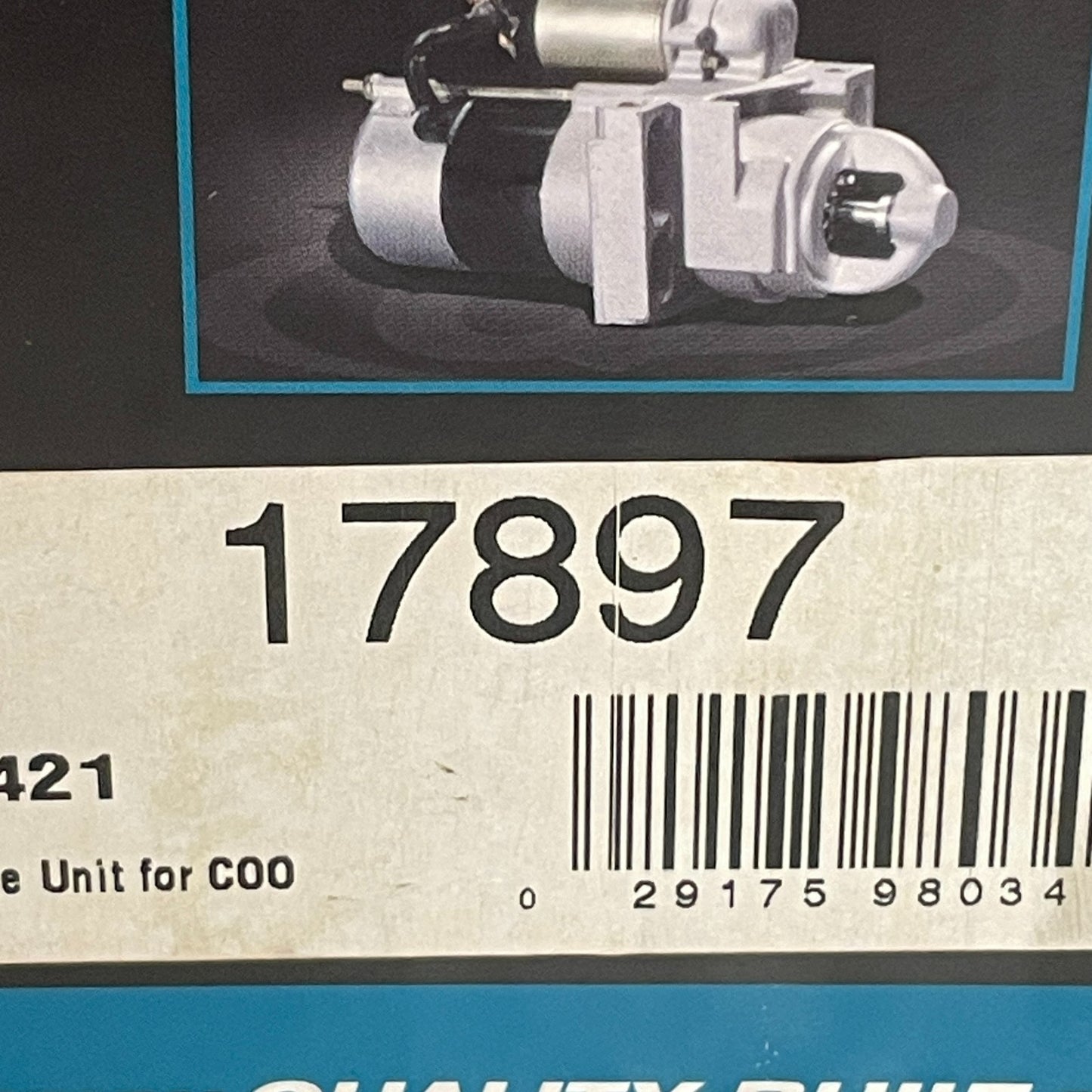 Quality-Built 17897 Starter Motor Remanufactured 12V