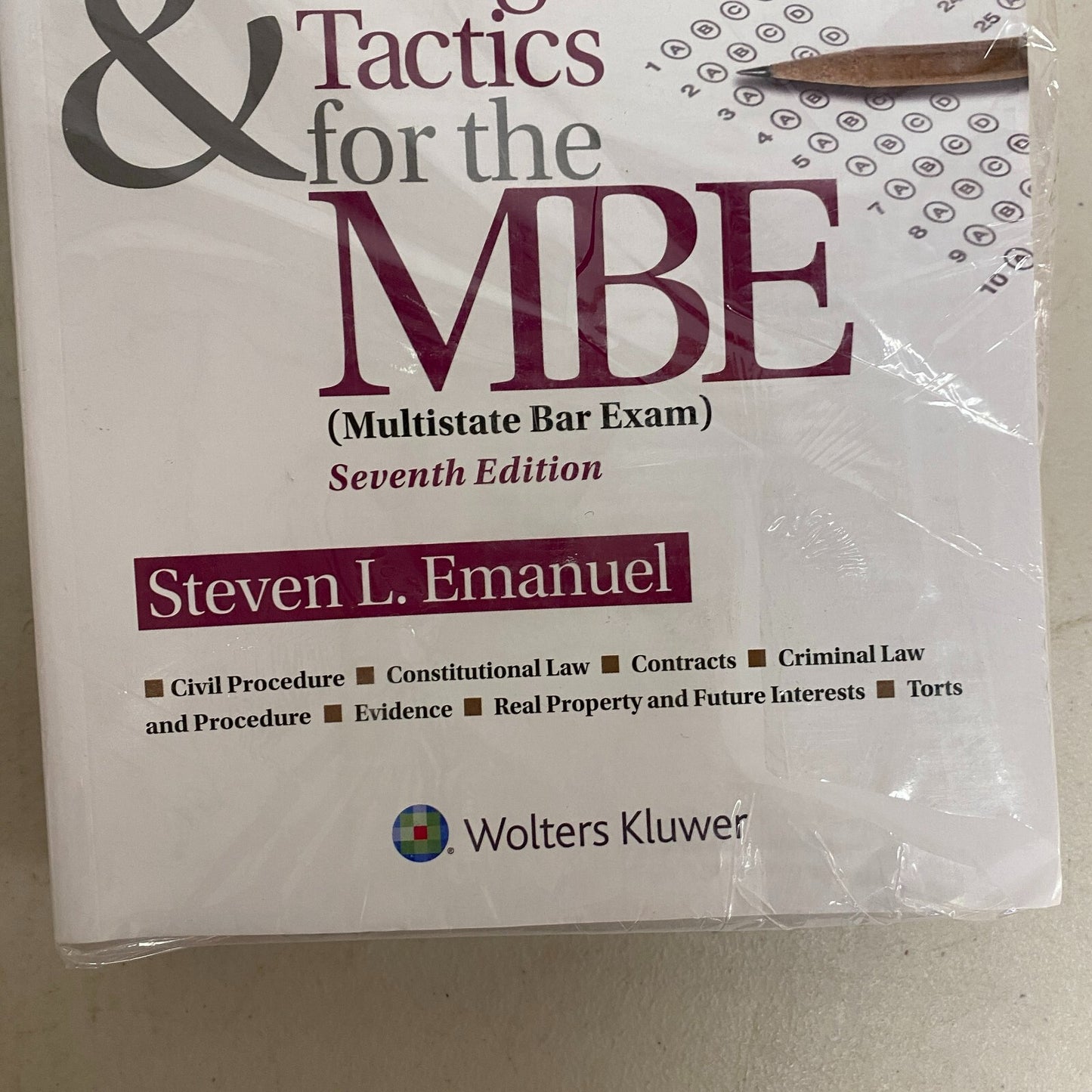Steven Emanuel's Strategies & Tactics for the MBE (Bar Review) 7th Edition