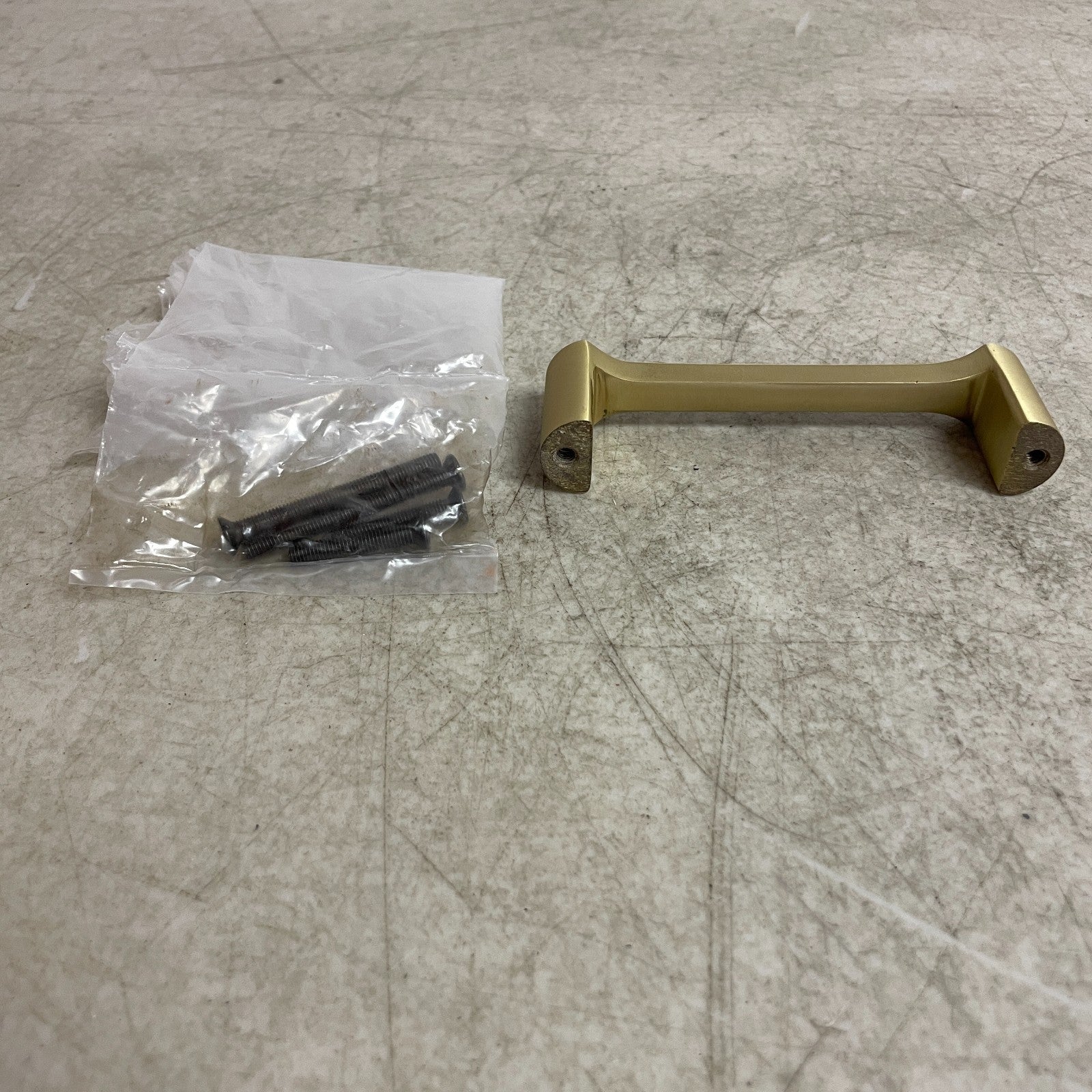 Signature Hardware Stacia 4-7/8" Solid Brass Drawer Pull Satin Brass Finish