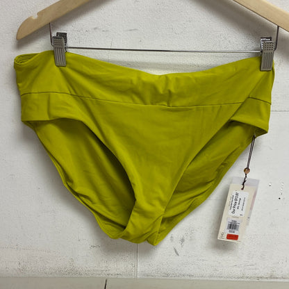 CALIA Women's Mid Rise Wide Band Swim Bottoms Kiwi Green WSA20406
