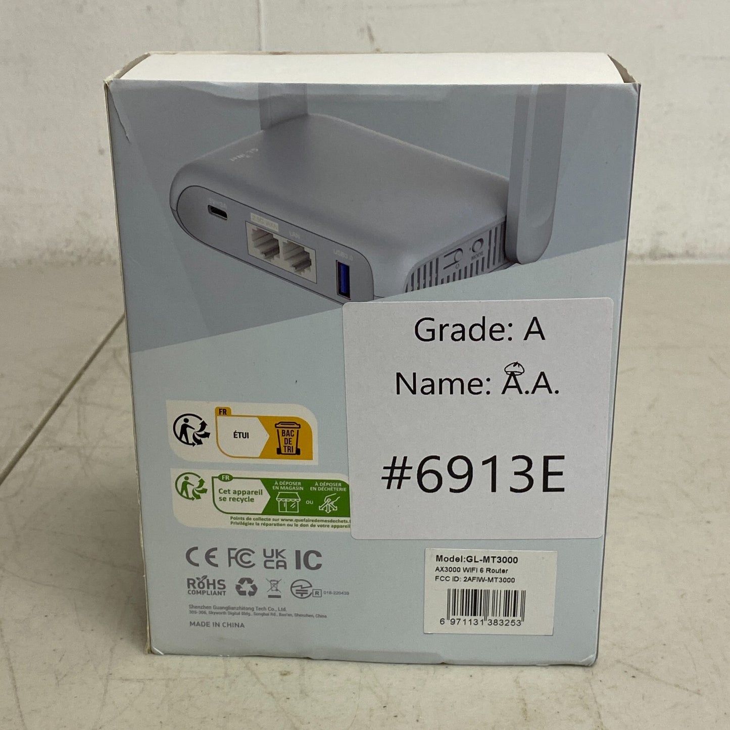 GL.iNet GL-MT3000 (Beryl AX) Pocket-Sized Wi-Fi 6 Wireless Travel Gigabit Router