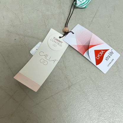 Calia Women's Swim High Rise Twist Front Bottom Small Palm Green WSA22401PRT