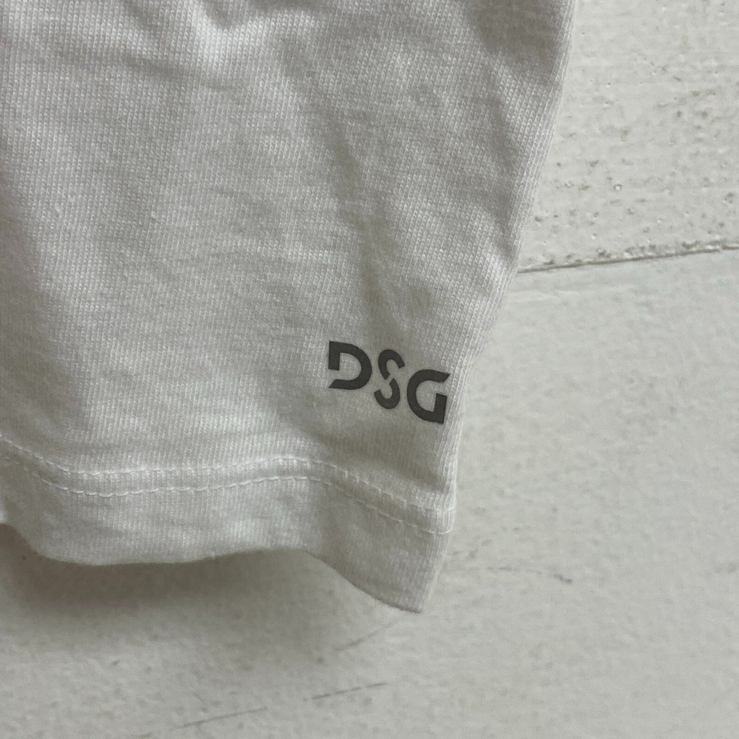 DSG Boys Solid Cotton Graphic PrintTee Pure White Glitchy Short Sleeve DAB21108