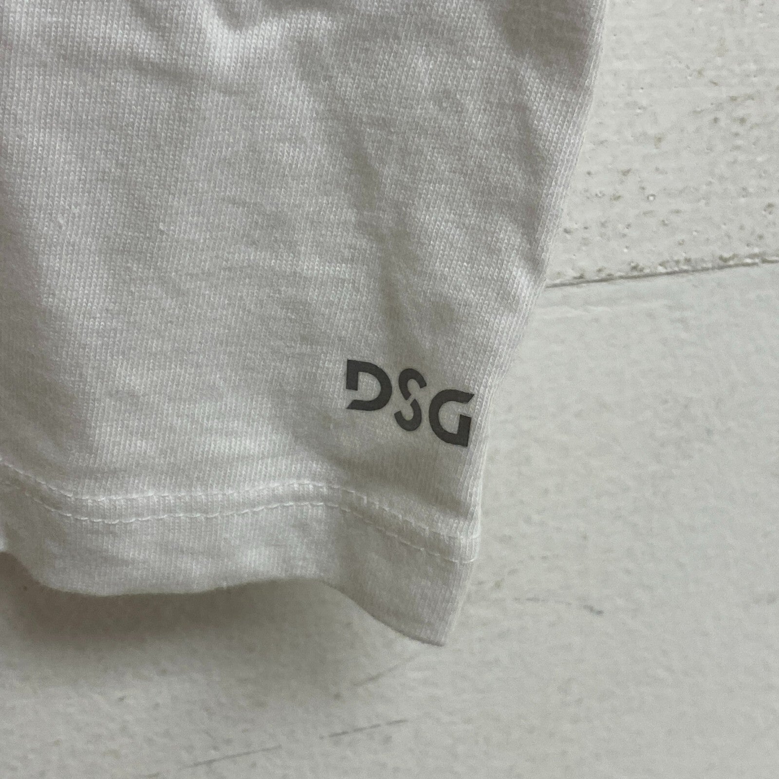 DSG Boys Solid Cotton Graphic PrintTee Pure White Glitchy Short Sleeve DAB21108