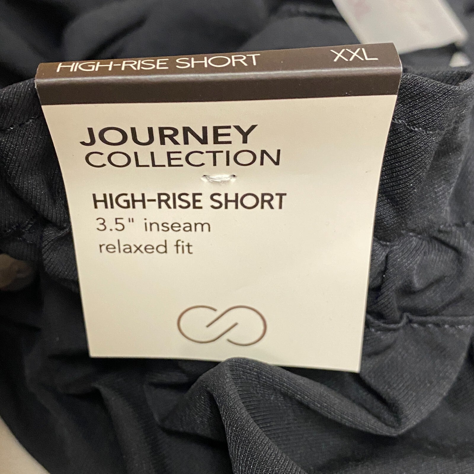 Calia Womens 3.5" Journey Woven Paperbag High Rise Short Pure Black WAX12303