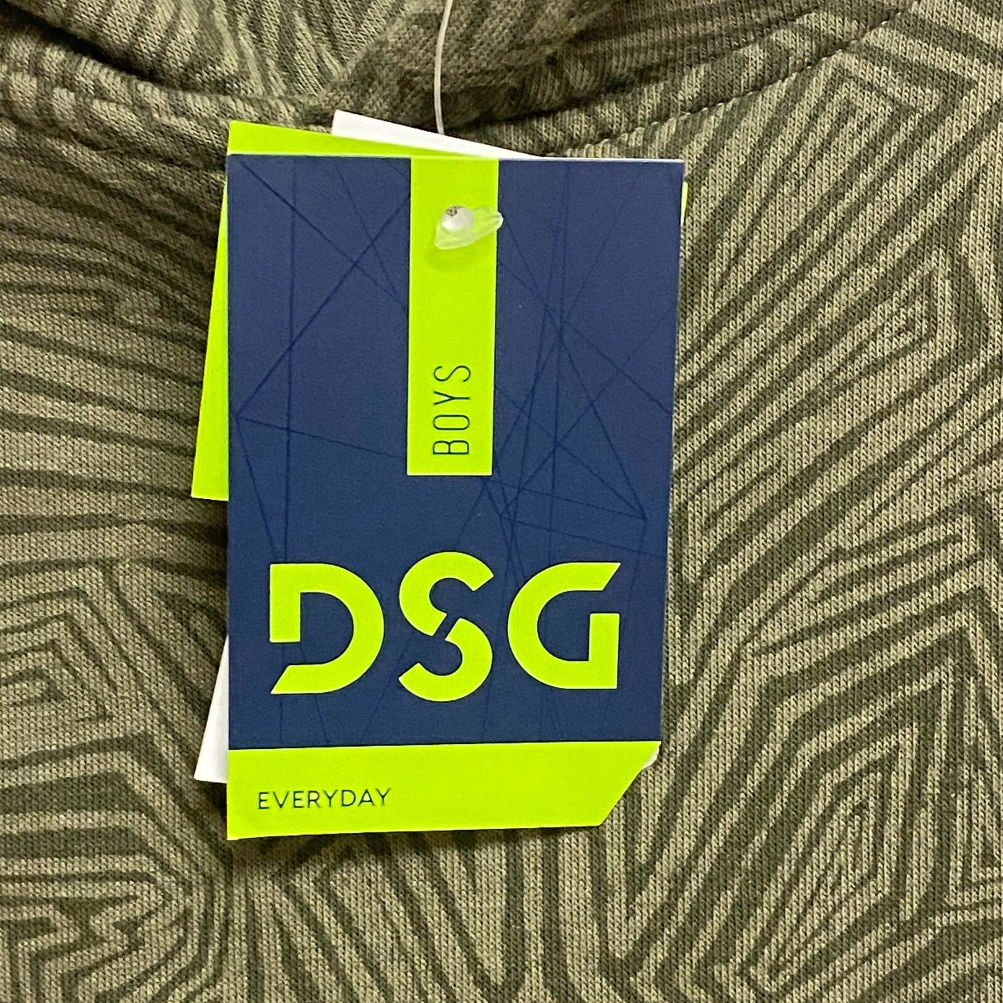 DSG Boys Printed Fleece Hoodie Skateboard Geo Green Long Sleeve DAB22400PRT