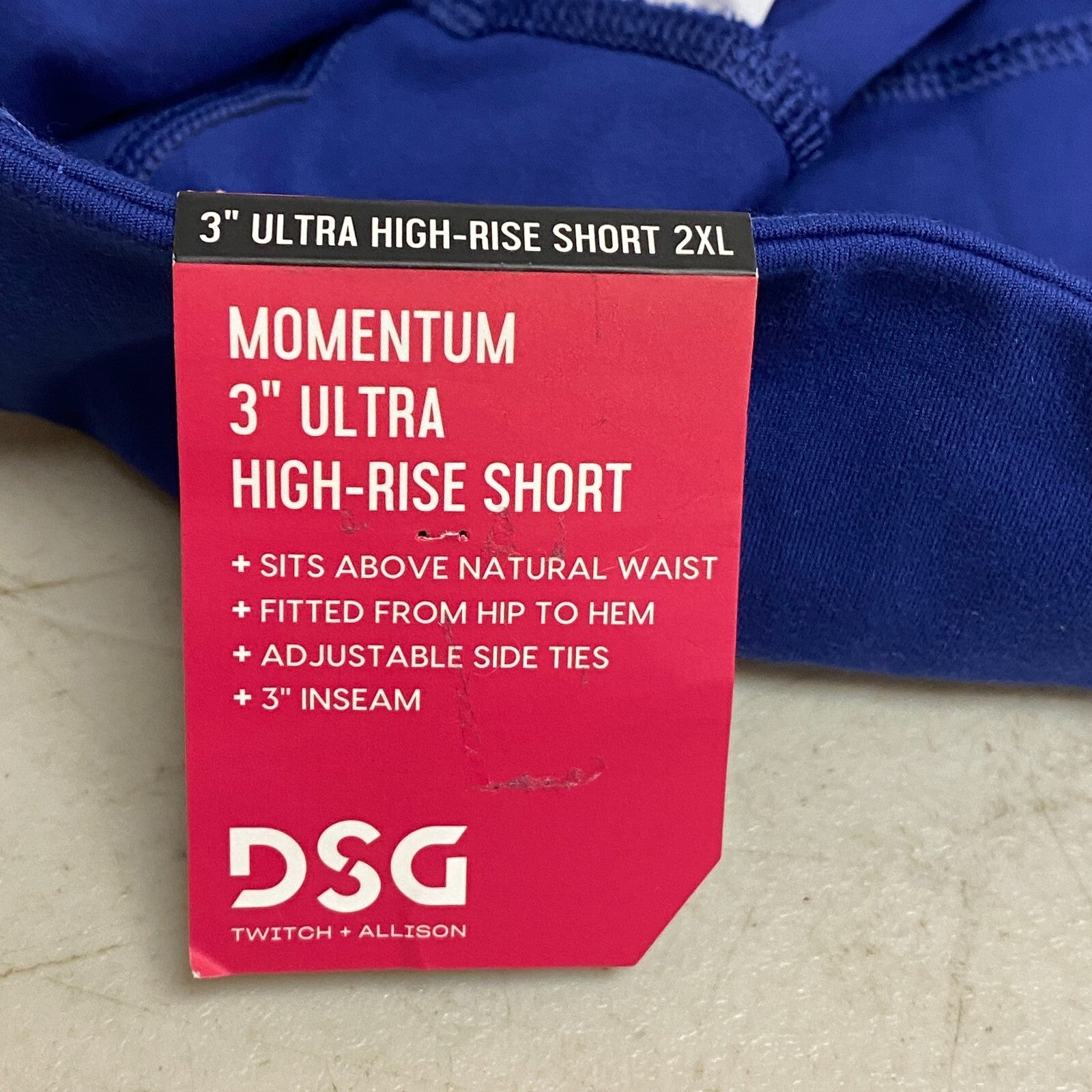 DSG Twitch+Allison Women's 3"in Ruched Momentum Ultra High Rise Short Pure Black