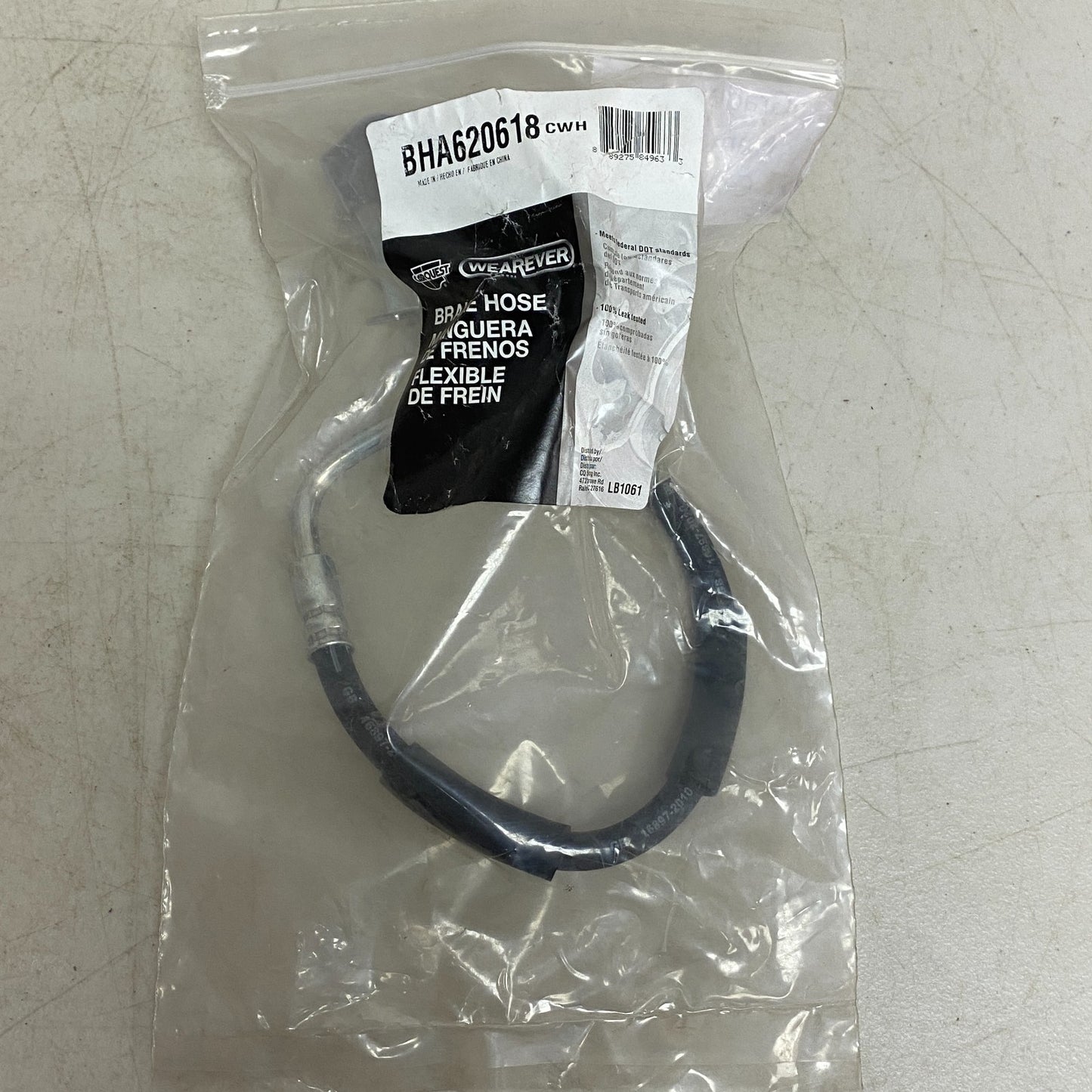 CARQUEST Brake Hydraulic Hose  Black EPDM Rubber  18.25″  Model BHA620618