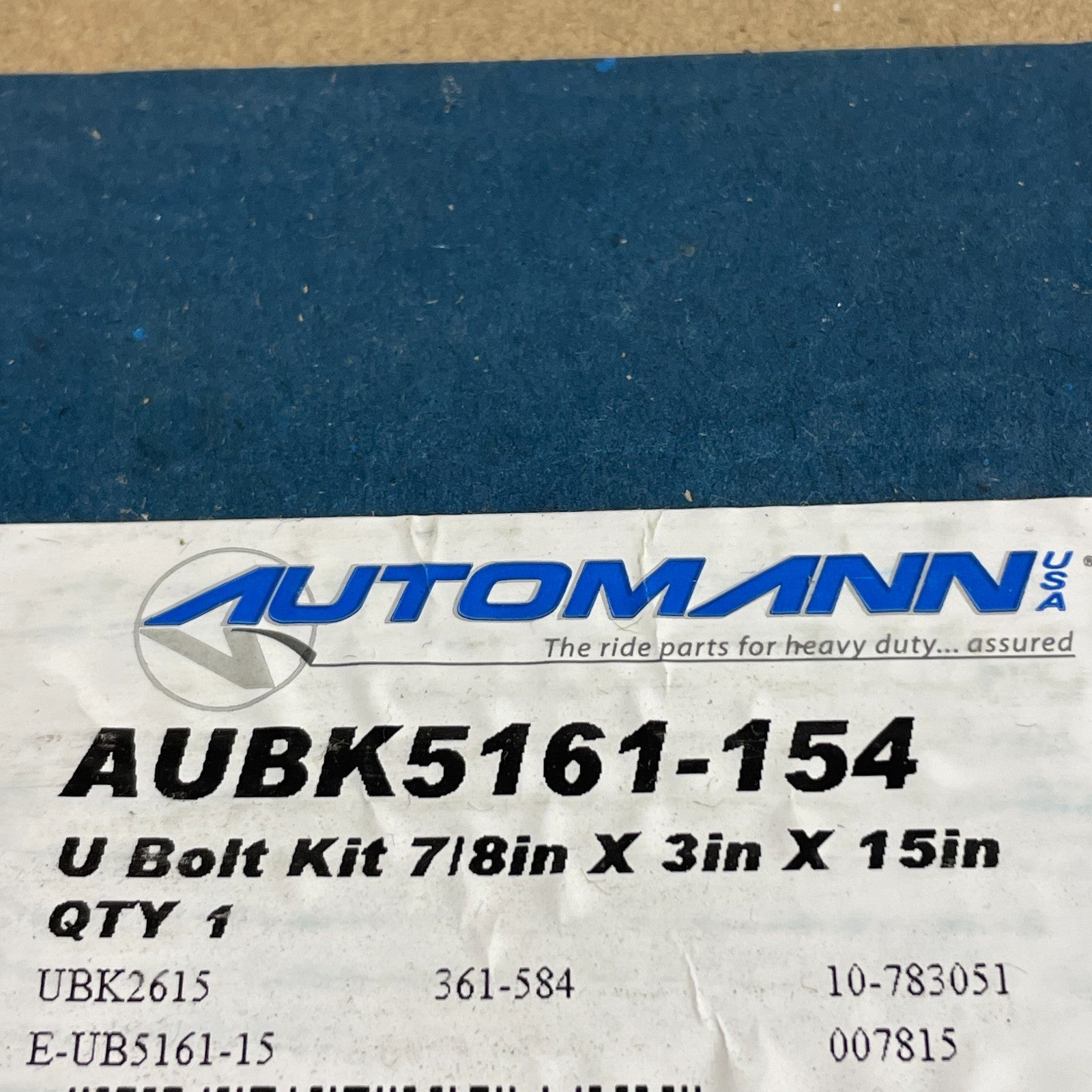 Automann U-Bolt Kit Leaf Spring Suspension Truck AUBK5161-154