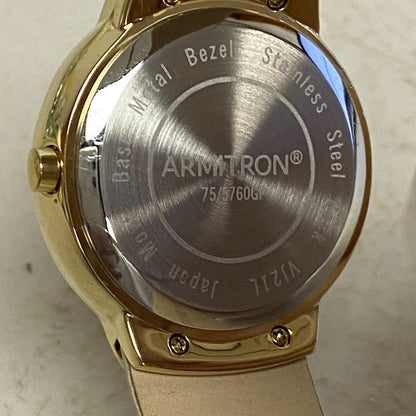 Armitron Women's Genuine Crystal Accented Leather Strap Watch, 75/5760 New!