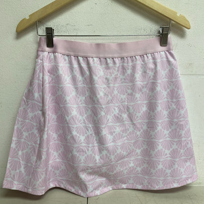 Lady Hage Womens 16" Prt Side Pleat Skort Pink Seashells Stylish WGH17447PRT