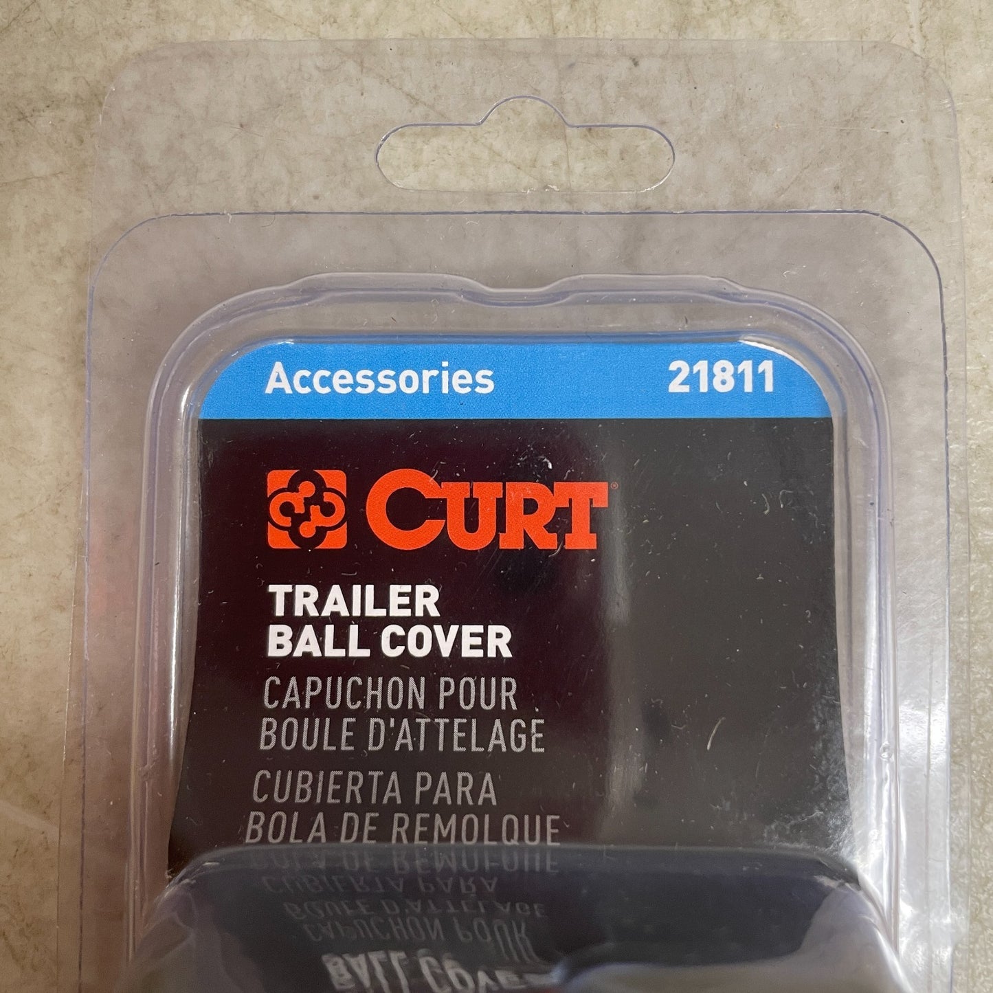 CURT 21811 Trailer Hitch Ball Cover Black Rubber Fits 2-5/16" Trailer Balls