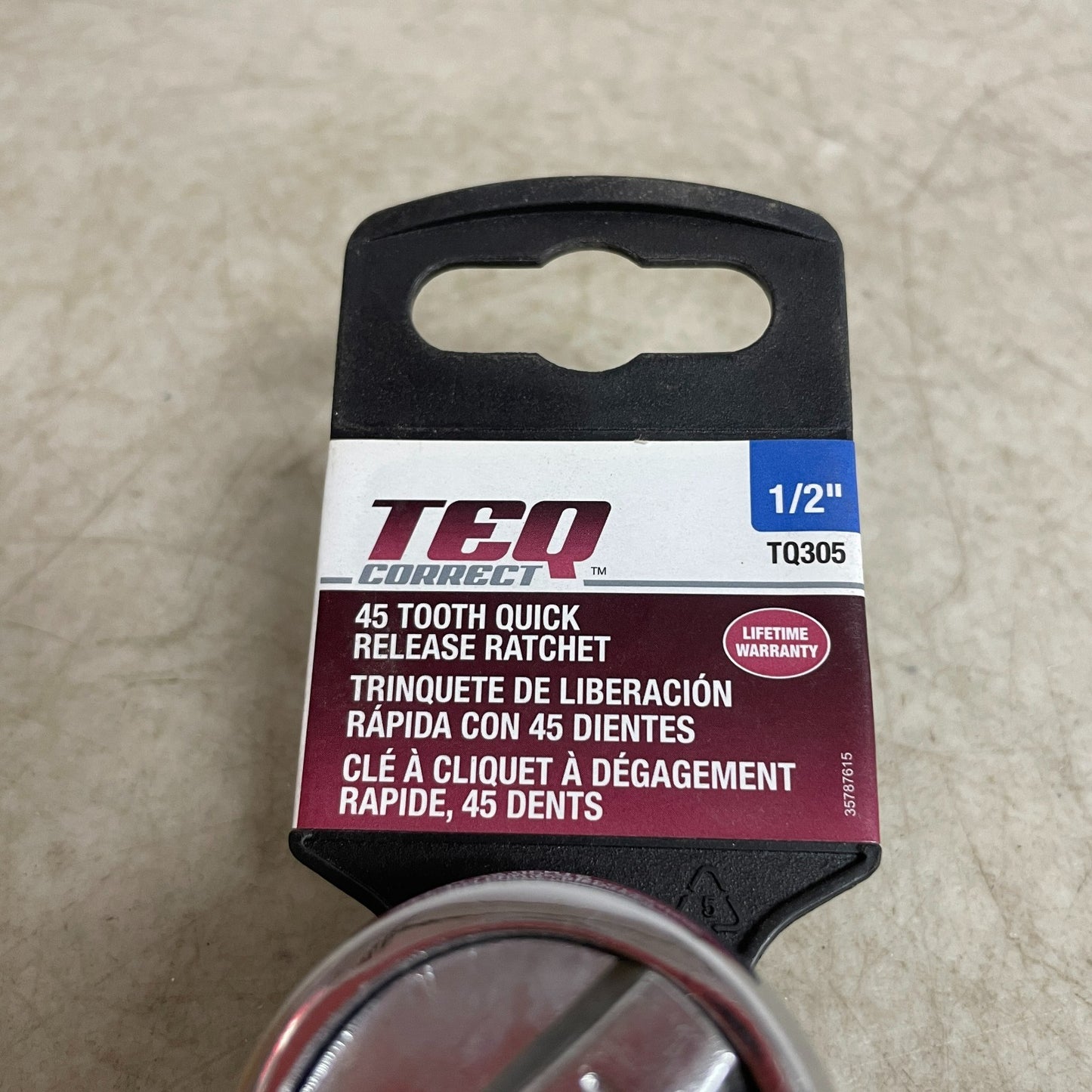 TEQ Correct 45 Tooth Quick Release Ratchet Professional Grade Hand Tool TQ305
