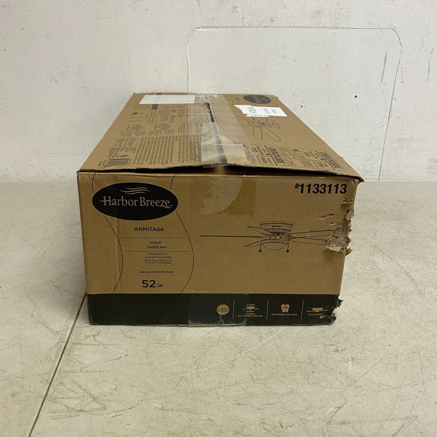 Harbor Breeze Armitage 52-Inches Bronze with Toffee/cocoa Blades Indoor Flush