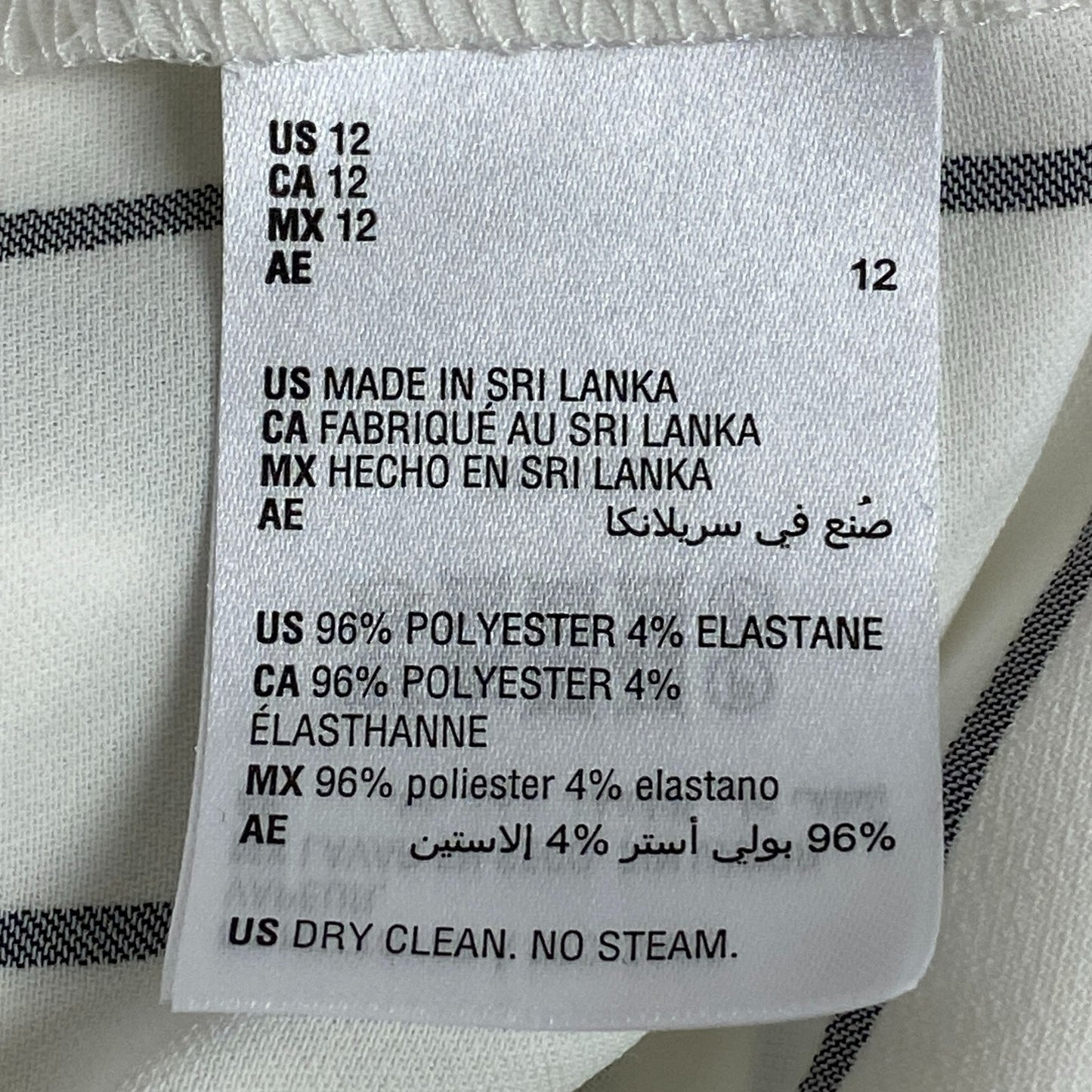 Bar III Women's Dressy Jumpsuit Striped Wide Leg Strapped Black White Size 12