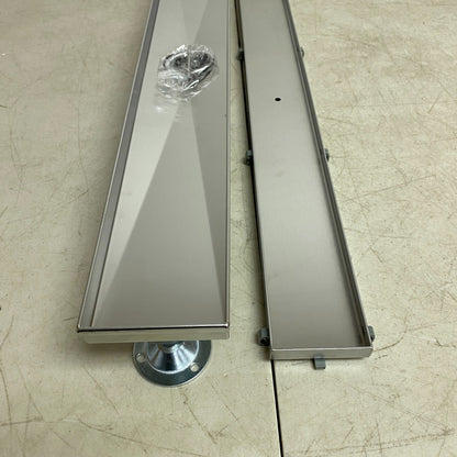 Signature Hardware 24" COHEN LINEAR TILE IN SHOWER DRAIN BRUSHED STAINLESS STEEL