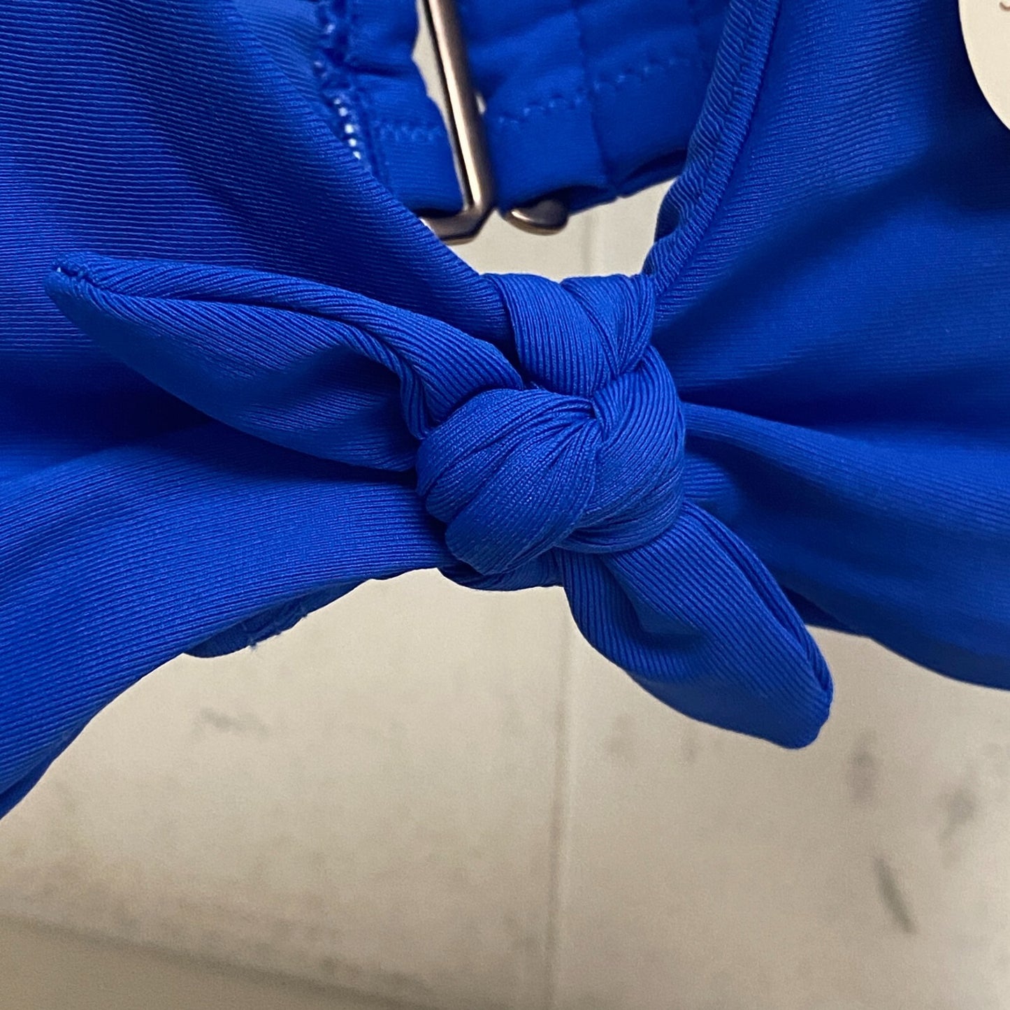 Calia Women's Tie Front Swim Bikini Top Bright Blue WSA22200  BRAND NEW