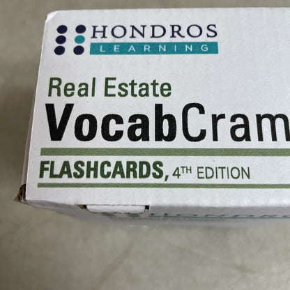 Hondros Learning Real Estate Flashcards Vocabulary Crammer 4th Edition Study