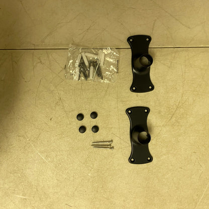 Signature Hardware 60" Straight Solid Brass Shower Rod - Matte Black