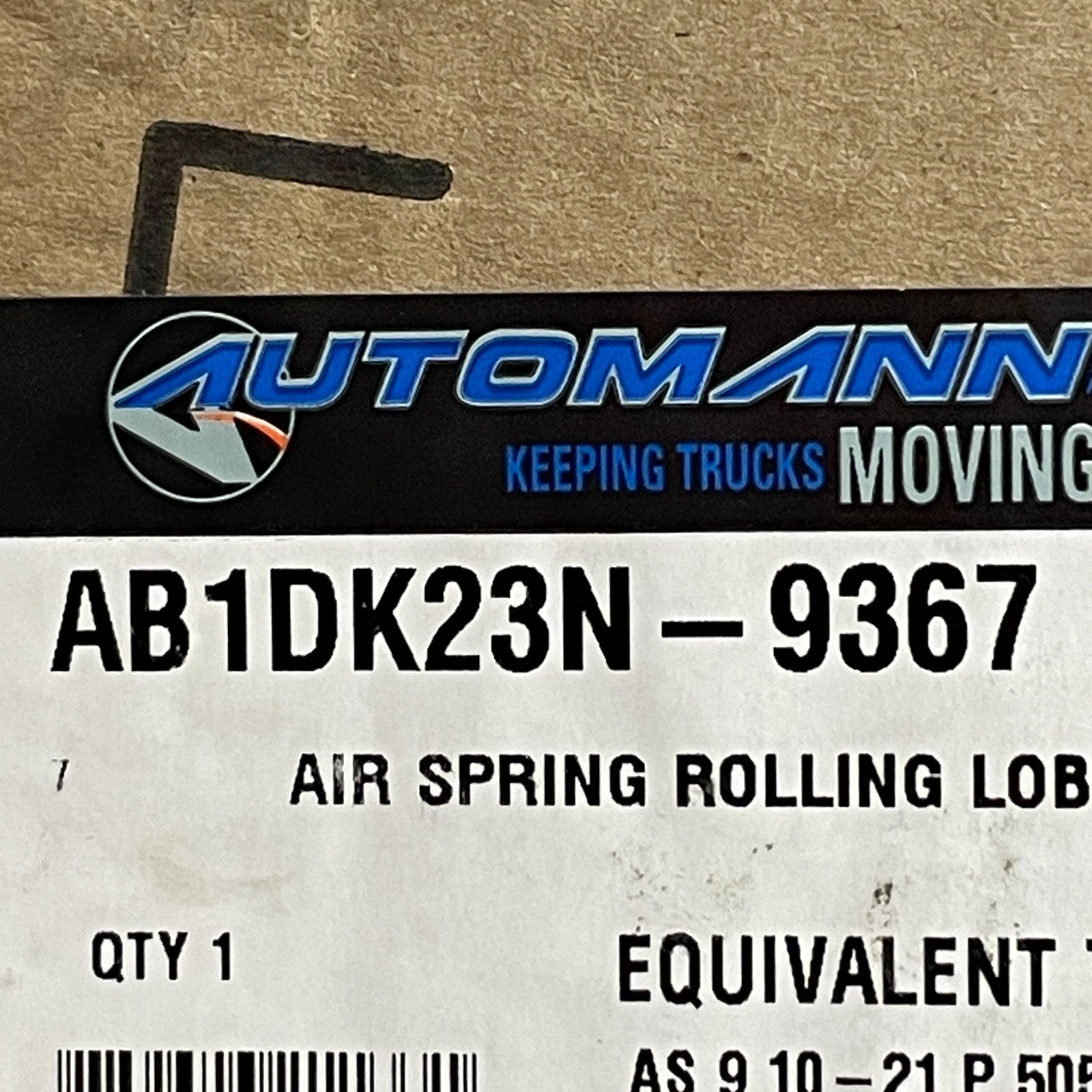 Automann Phoenix AB1DK23N-9367 Rolling Lobe Air Spring Assembly Heavy Duty