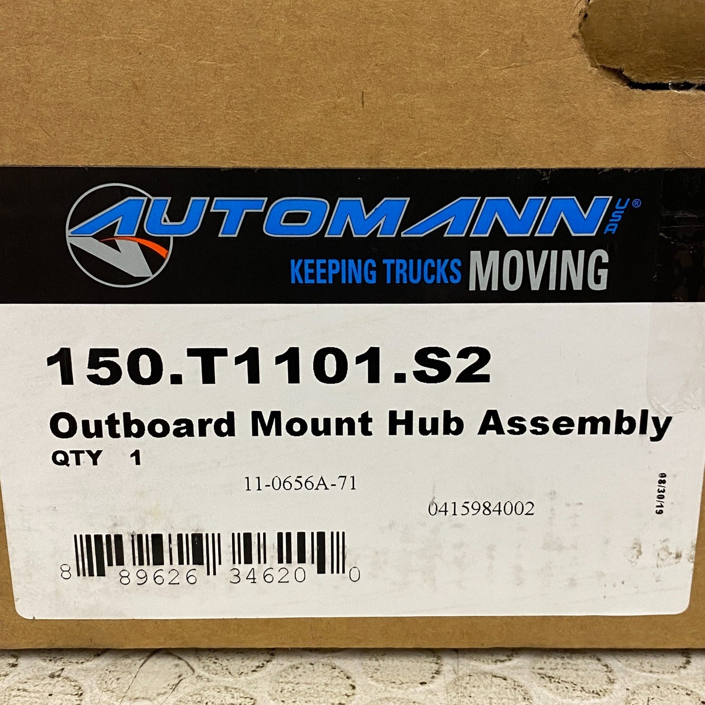 Automann Outboard Mount Hub Assembly 10 Hole 11.25″ Bolt Circle 150.T1101.S2