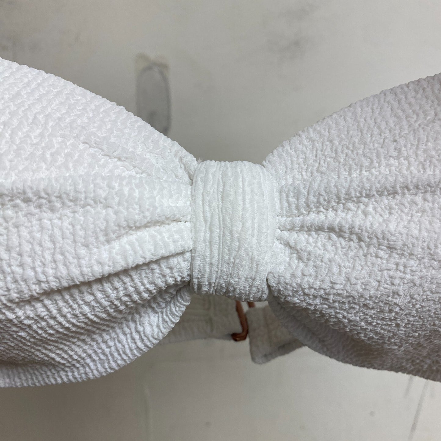 Calia Women's Swim Collection Knot Front Racerback Bikini Top White WSA23211N