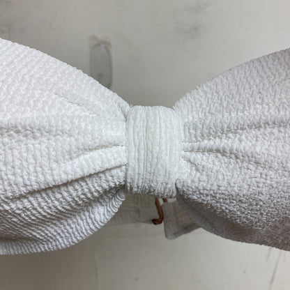 Calia Women's Swim Collection Knot Front Racerback Bikini Top White WSA23211N