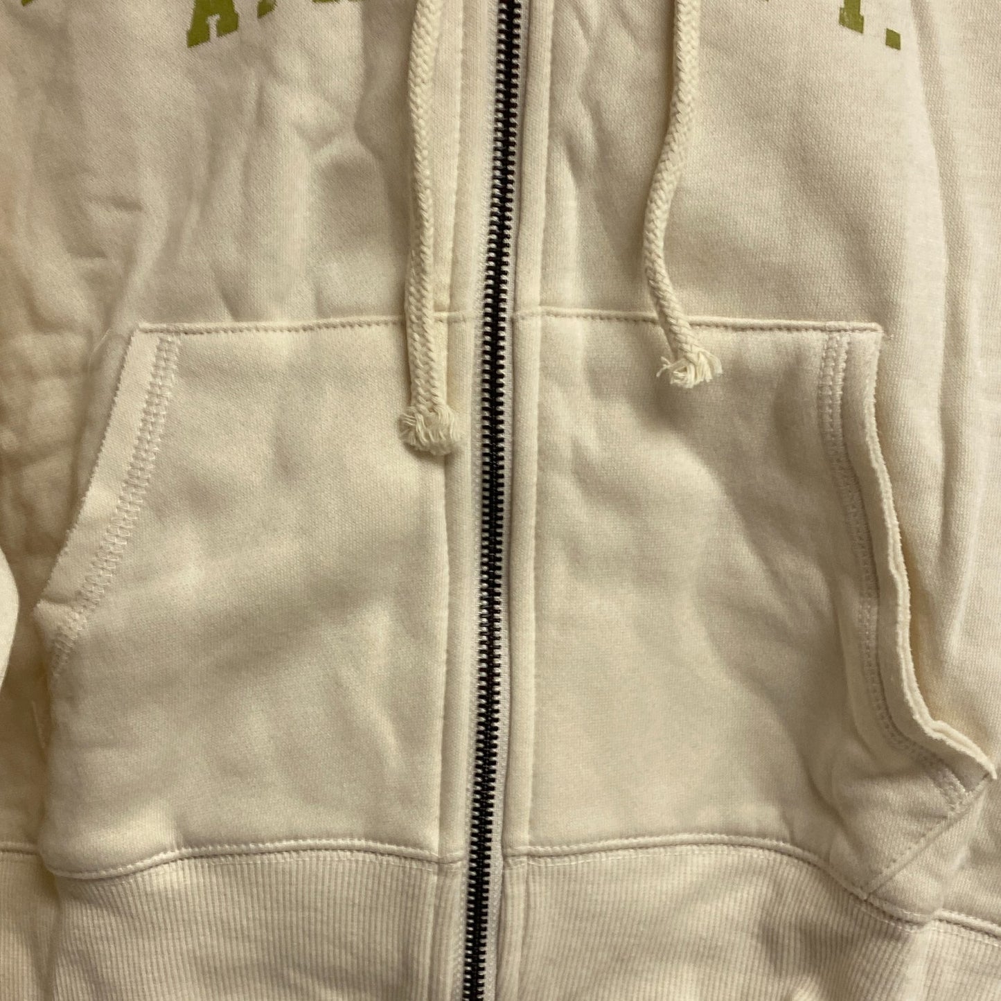 Arizona Jean Co. Women's Cropped Zip Up Hoodie Size Small Color: White Cap