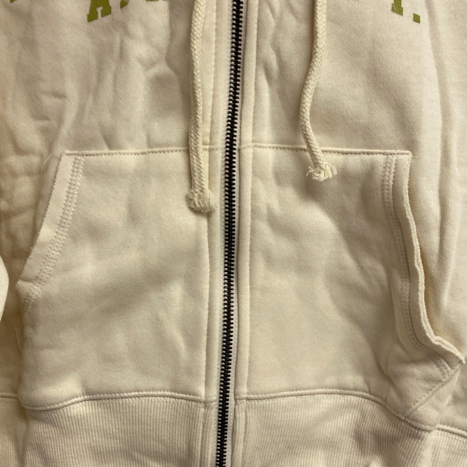 Arizona Jean Co. Women's Cropped Zip Up Hoodie Size Small Color: White Cap