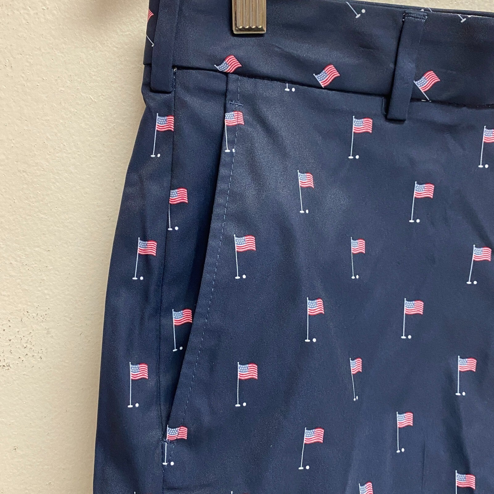 Walter Hagan Men P11 USA Tee Flag Print Short Tee Flag Navy flag print MGA14184