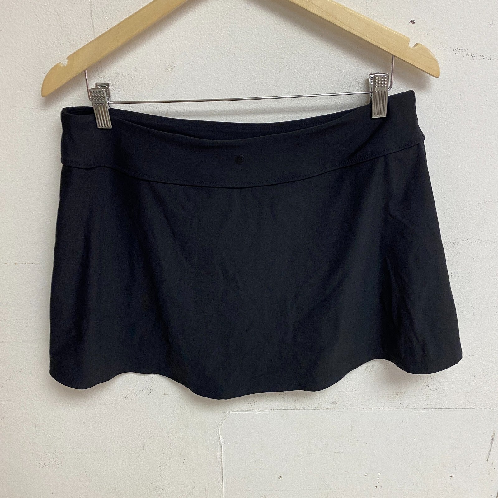 Calia Women's Swim Collection Cute High Rise Swim Skirt Pure Black WSA23504 New!