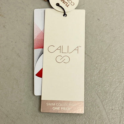 CALIA WOMENS OPEN BACK HIGH NECK ONE PIECE SWIMSUIT ISLAND BOTANICAL MUTLICOLOR