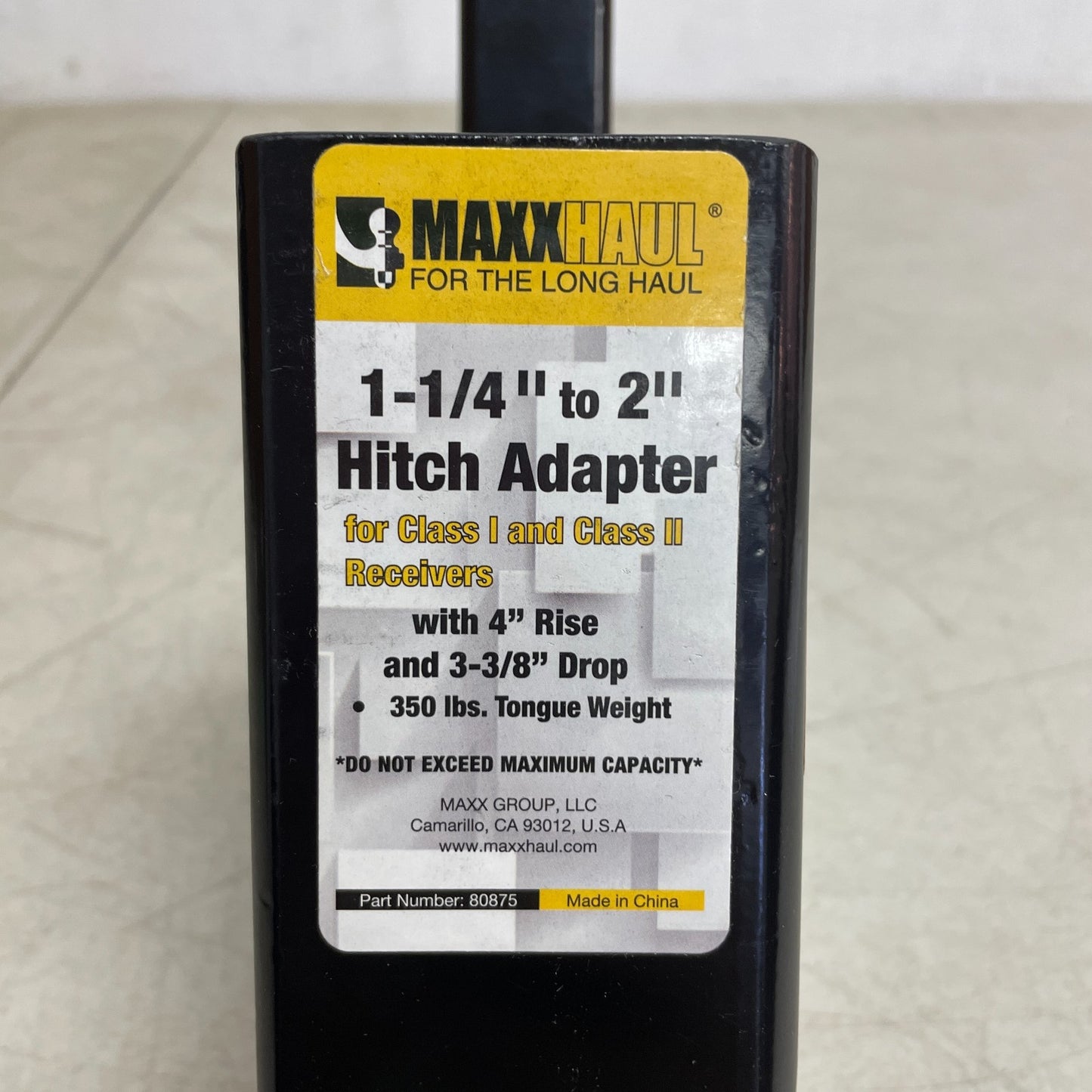 MaxxHaul 80875 Trailer Hitch Extender 2" Receiver Adapter 4" Rise Drop Heavy