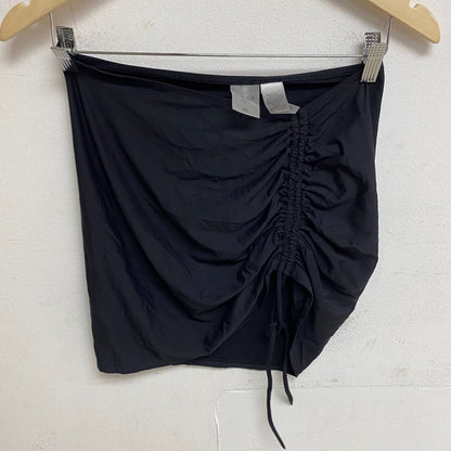 CALIA RUCHED DRAWSTRING High Rise SWIM SKIRT PURE BLACK WSA23506 Brand New!