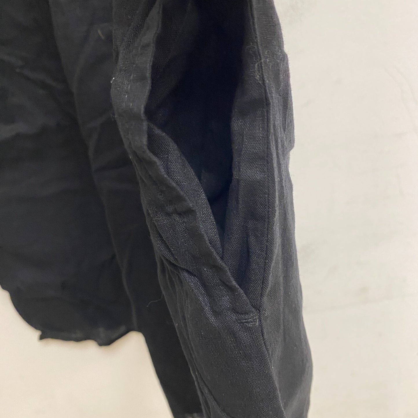 Ana a new approach sleeveless black roundneck see through chest open back Size S