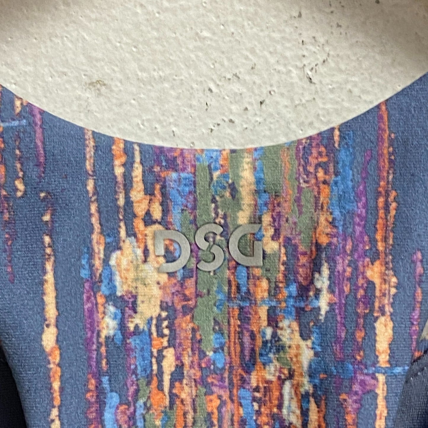 DSG Girl's Shelf Bra Tank Sketchy Ikat Grey Sleeveless Summer DAG23712PRT