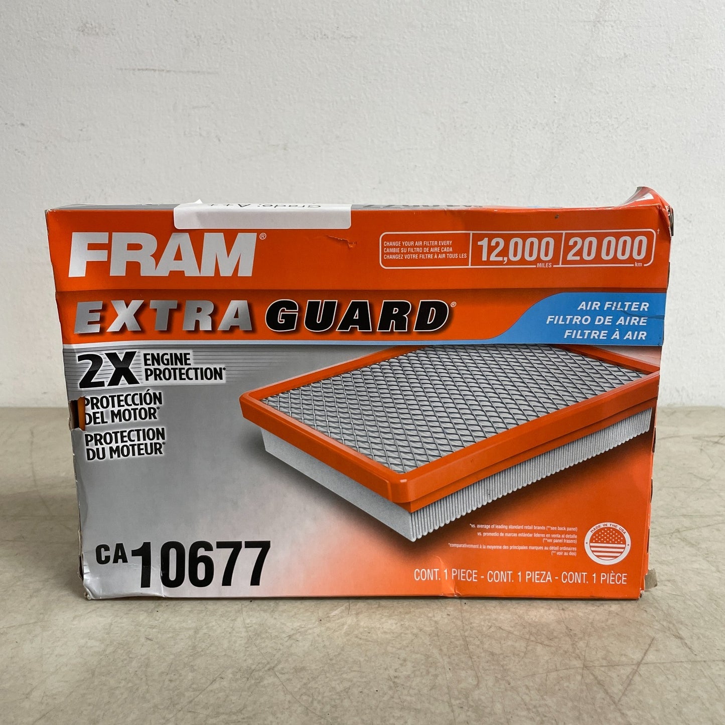 FRAM CA10677 Extra Guard Engine Air Filter for Toyota Lexus 10.52x7.17x1.44 in