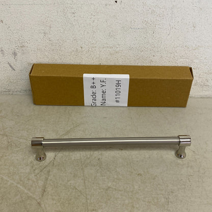 Signature Hardware 8" Strasbourg Solid Brass Cabinet Pull - Polished Nickel Legs