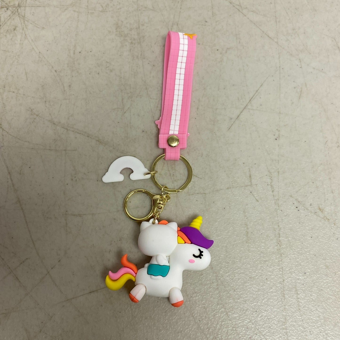 Assorted Silicone Hello Kitty Keychain Unicorn Ride Accessory