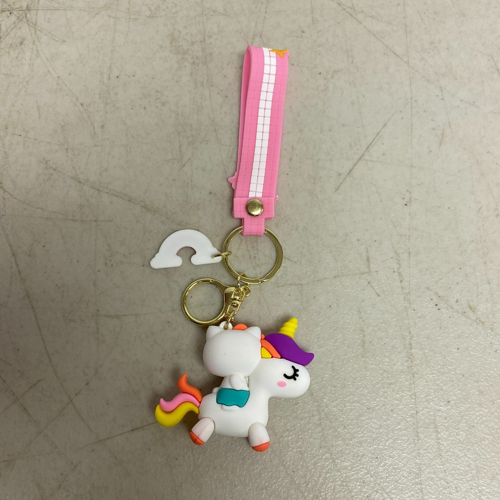 Assorted Silicone Hello Kitty Keychain Unicorn Ride Accessory