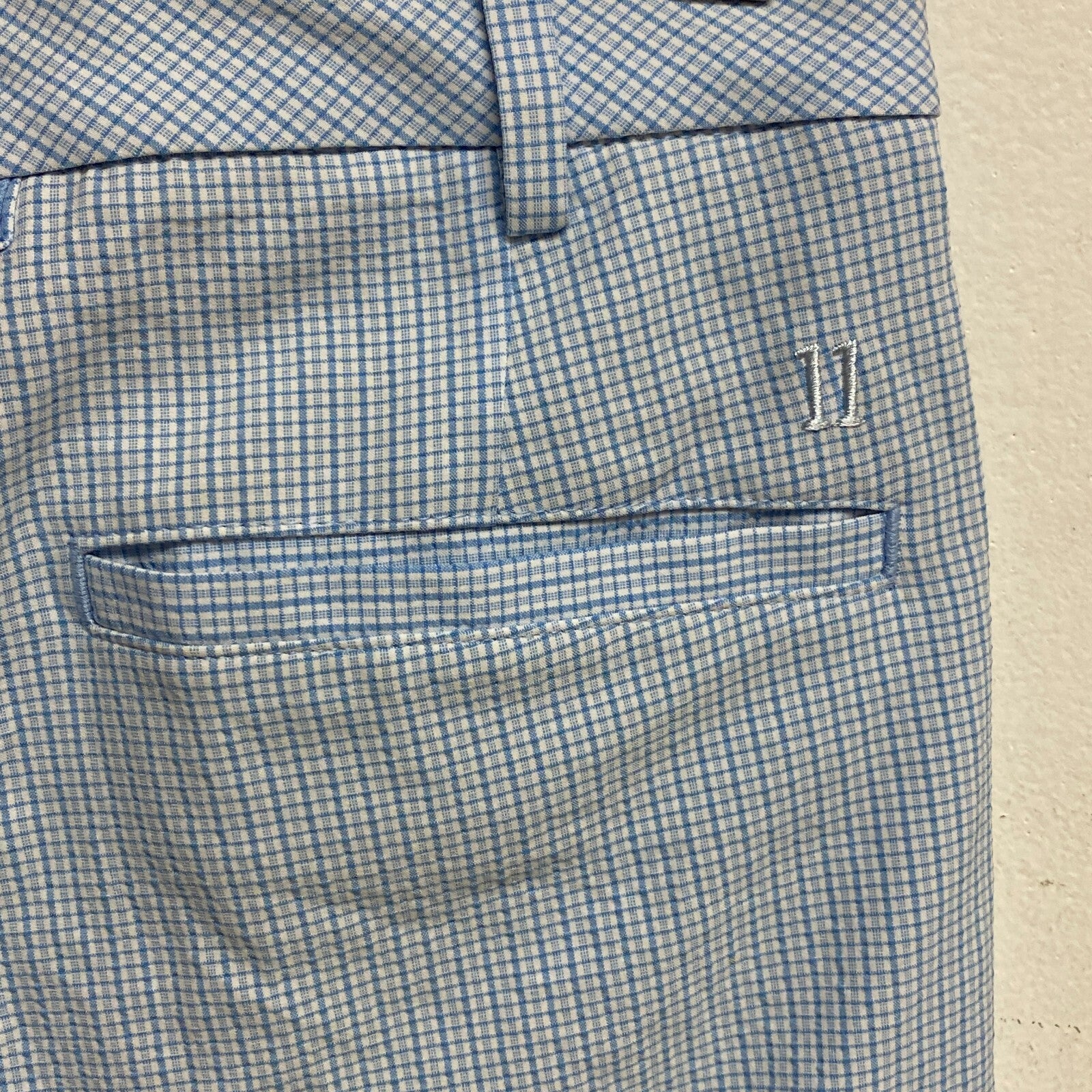 Walter Hagan 10 in P11 SeerSucker Short Daybreak Blue Summer Stylish MGA14180