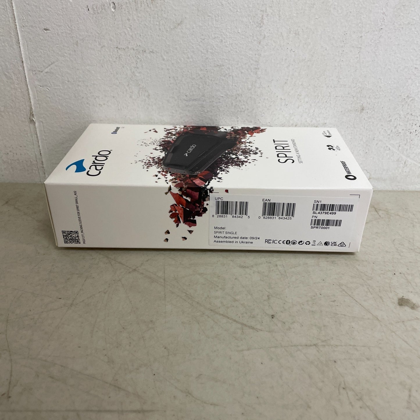 Cardo Spirit Single Bluetooth Motorcycle Intercom IP65 Waterproof SPRT0001