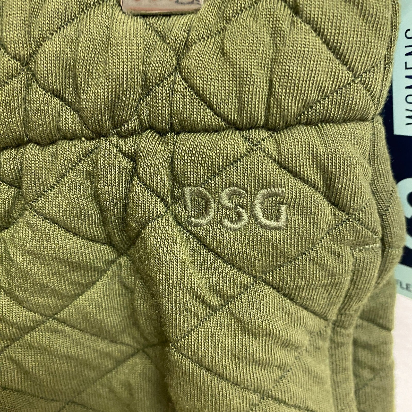 DSG Quilted Womens boyfriend Shorts Inky Olive  Relaxed DAW23412