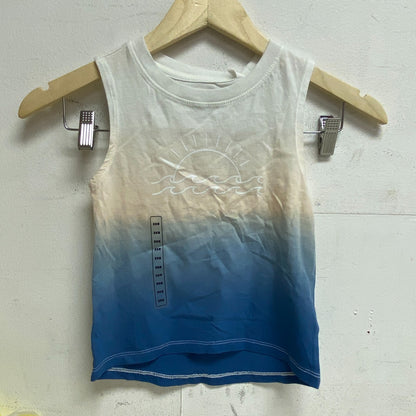 DSG Girls BF Graphic Muscle Tank Peach Milk Waves DAG13124W BRAND NEW