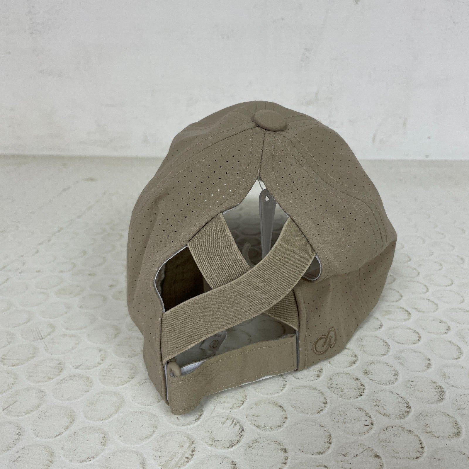 Calia Women’s Ponytail Baseball Cap Khaki Sand Adjustable Hat CAC8004 NWT